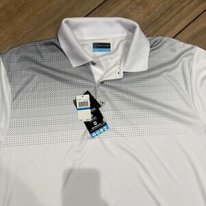 PGA Tour Golf Polo Shirt Mens XL White Short Sleeve Top NWT